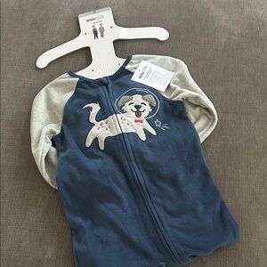 KIDS HEADQUARTERS Fleece Sleeper Pajama Space Dog 3T NWT